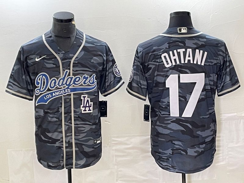 Men Los Angeles Dodgers #17 Ohtani Camo Nike Game MLB Jersey style 3->los angeles dodgers->MLB Jersey